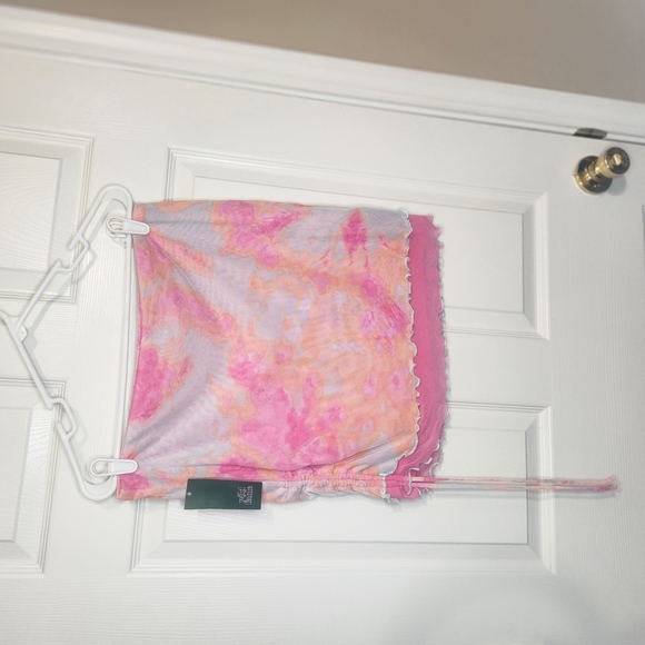 Wild Fable Asymmetrical Pink and Orange Mini Skirt - Picture 1 of 6